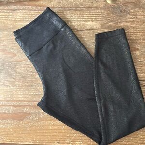 NIKE dry fit black metallic leggings